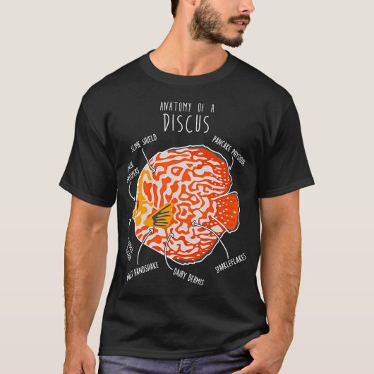 ディスカスフィッシュの解剖学 Tシャツ (正面)