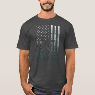 ディスカスロワーアメリカ国旗ヴィンテージディスカス Tシャツ