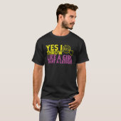 ディスカスロワーYes私は女の子のように投げる Tシャツ (正面フル)