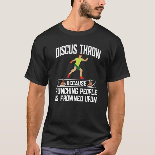 ディスカス投げトラック及びフィールドディスク投げ列車 Tシャツ (正面)