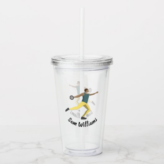 ディスカス投げ アクリルタンブラー (正面)