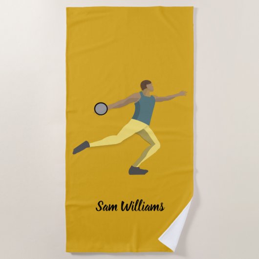 ディスカス投げ ビーチタオル (正面)