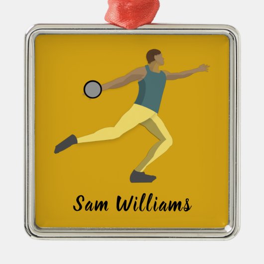 ディスカス投げ メタルオーナメント (正面)