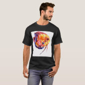 ディスカス、虹色、黄色 赤、青 Tシャツ (正面フル)