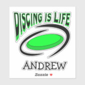 ディスカッシングはライフ |ディスクゴルフ シール (シート)