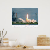 ディスカバリ運のハッブル望遠鏡1990 ポスター (キッチン)