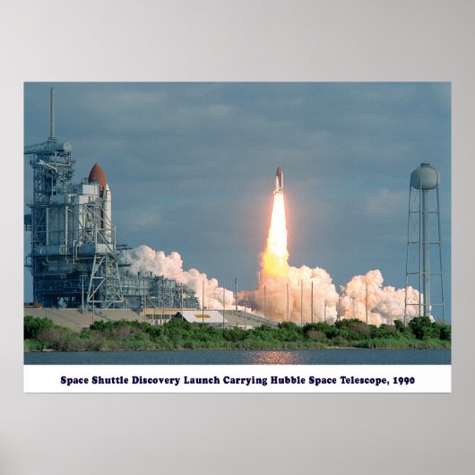 ディスカバリ運のハッブル望遠鏡1990 ポスター (正面)