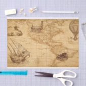 ディスカバーアメリカヴィンテージマップ 薄葉紙 (クラフト)