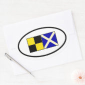 ディスカバーミンネトンカオーバル 楕円形シール (封筒)