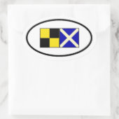 ディスカバーミンネトンカオーバル 楕円形シール (バッグ)