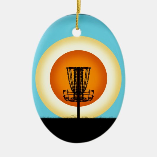 ディスカラフルクゴルフバスケット セラミックオーナメント (正面)