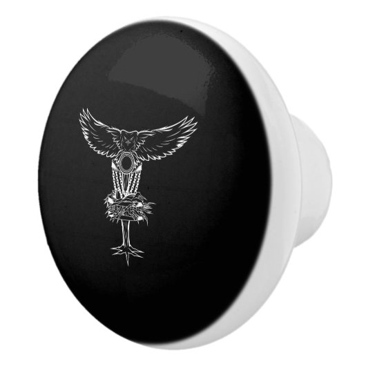 ディスクおもしろいゴルフフクロウ木製バスケットチェーンプロテクター セラミックノブ (右)