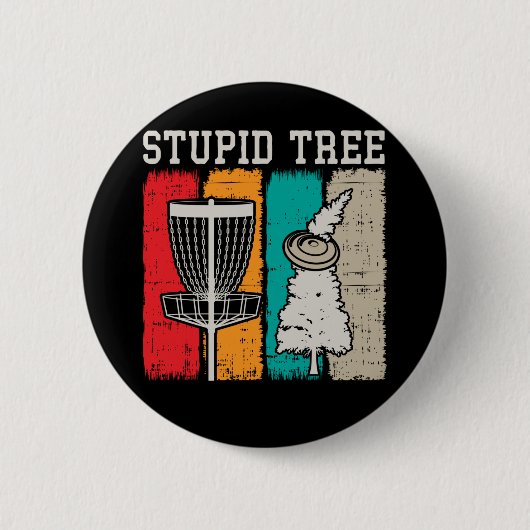 ディスクおもしろいゴルフプレーヤースポーツフリスビーディスクゴルフ 缶バッジ (正面)