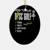 ディスクの遊方法ゴルフフリスビーディスクのユーモアのディスク セラミックオーナメント (右)