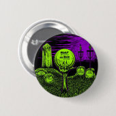 ディスクはまたはデザイン-ディスクゴルフ死にます 缶バッジ (正面&裏面)