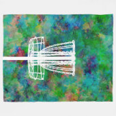 ディスクカラフルゴルフバスケット フリースブランケット (正面(横))