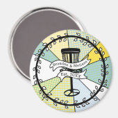 ディスクゴパーソナライズされたルフカップル確定日 マグネット (正面/裏面)