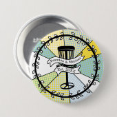 ディスクゴパーソナライズされたルフカップル確定日 缶バッジ (正面&裏面)