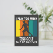ディスクゴルフおもしろいことわざレトロディスクゴルフ ポストカード (スタンド正面)