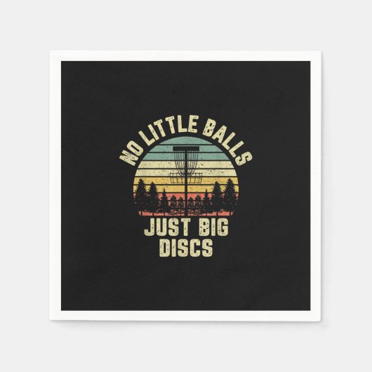 ディスクゴルフおもしろいNoリトルボールディスクゴルフギフト スタンダードカクテルナプキン (正面)