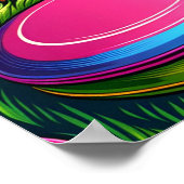 ディスクゴルフとイーグルをテーマにした ポスター (角)