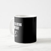 ディスクゴルフには泣き言は無用 コーヒーマグカップ (正面左)