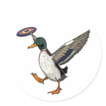ディスクゴルフのアヒル 笑える鳥