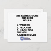 ディスクゴルフのゴールデンルール ポストカード (正面/裏面)