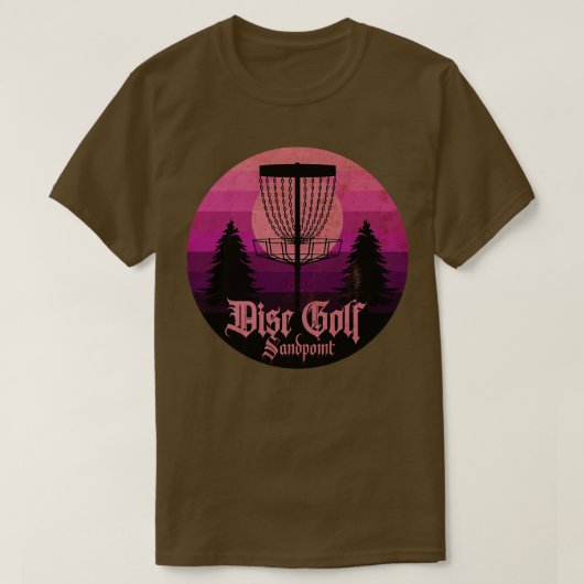 ディスクゴルフのサンポイント日曜日 Tシャツ (デザイン正面)