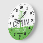 ディスクゴルフのパーソナル化可能クロック ラージ壁時計 (傾斜)