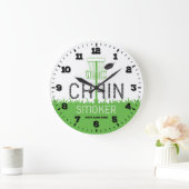 ディスクゴルフのパーソナル化可能クロック ラージ壁時計 (ホーム)