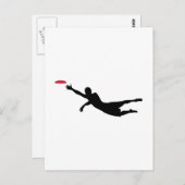 ディスクゴルフのフリスビー ポストカード (正面/裏面)