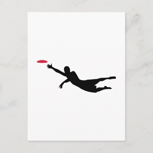 ディスクゴルフのフリスビー ポストカード (正面)