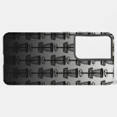 ディスクゴルフのペン白黒 SAMSUNG GALAXYケース (左側面)