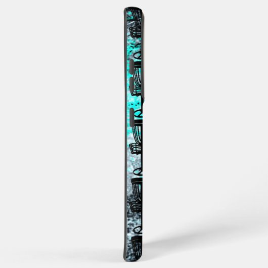 ディスクゴルフのペン青と黒 SAMSUNG GALAXYケース (右側面)
