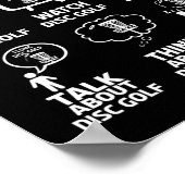 ディスクゴルフの冗談Tシャツ ポスター (角)