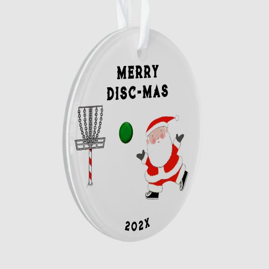 ディスクゴルフの祝パーソナライズされたいの贈り物 オーナメント (正面)