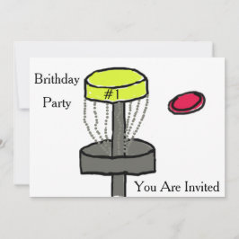 ディスクゴルフの誕生日の招待状 招待状
