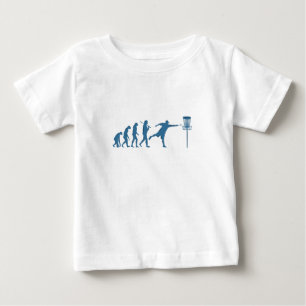 ディスクゴルフの進化 – ディスクゴルファーのためのおもしろいギフト ベビーTシャツ