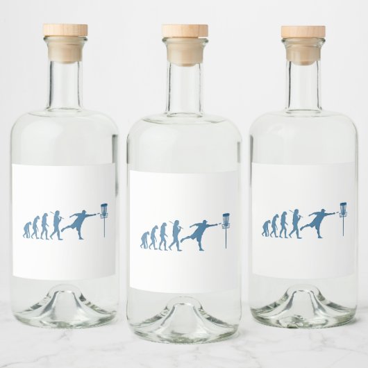 ディスクゴルフの進化 – ディスクゴルファーのためのおもしろいギフト リキュールボトルラベル (ボトル)