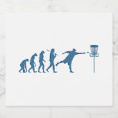 ディスクゴルフの進化 – ディスクゴルファーのためのおもしろいギフト リキュールボトルラベル (シングルラベル)