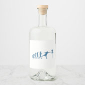 ディスクゴルフの進化 – ディスクゴルファーのためのおもしろいギフト リキュールボトルラベル (正面)