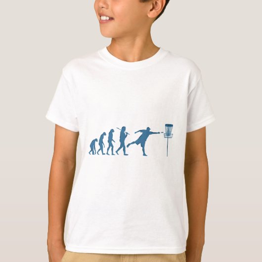 ディスクゴルフの進化 Tシャツ (正面)