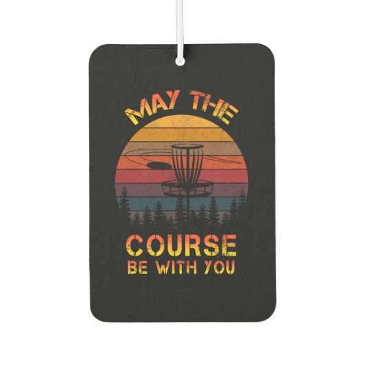 ディスクゴルフはコースがあなたと一緒かもしれない カーエアーフレッシュナー (正面)