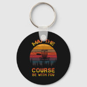ディスクゴルフはコースがあなたと一緒かもしれない キーホルダー (正面)