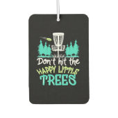 ディスクゴルフは幸せな小さな木をヒット カーエアーフレッシュナー (正面)