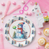 ディスクゴルフをテーマにしたクリスマスパーティー ペーパープレート (パーティー)