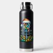 ディスクゴルフをテーマにしたクリスマス ウォーターボトル (正面)