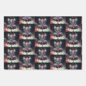 ディスクゴルフをテーマにしたクリスマス ラッピングペーパーシート (正面3)