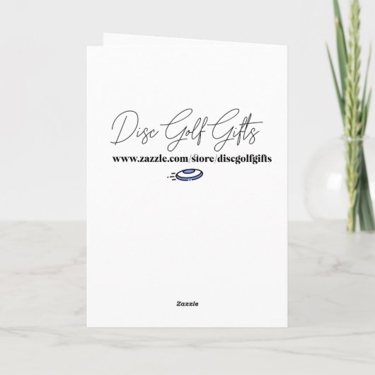 ディスクゴルフをテーマにした父の日 カード (裏面)